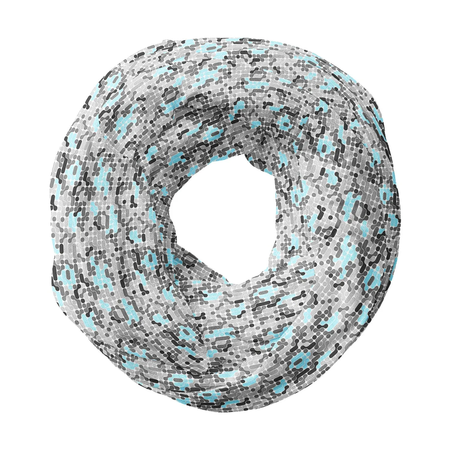 Abstract Geometric Printed Wraparound Infinity Loop Scarf | Girls & Women | Soft Poly Fabric