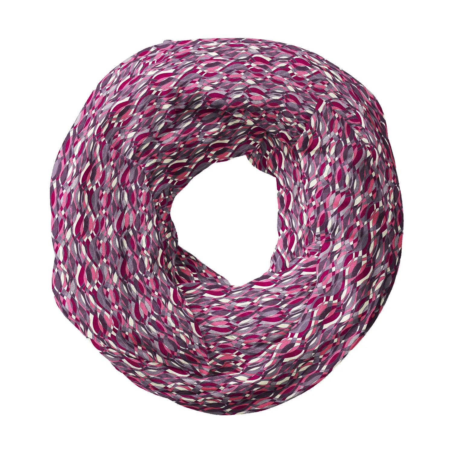 Abstract Grunge Art Printed Wraparound Infinity Loop Scarf | Girls & Women | Soft Poly Fabric