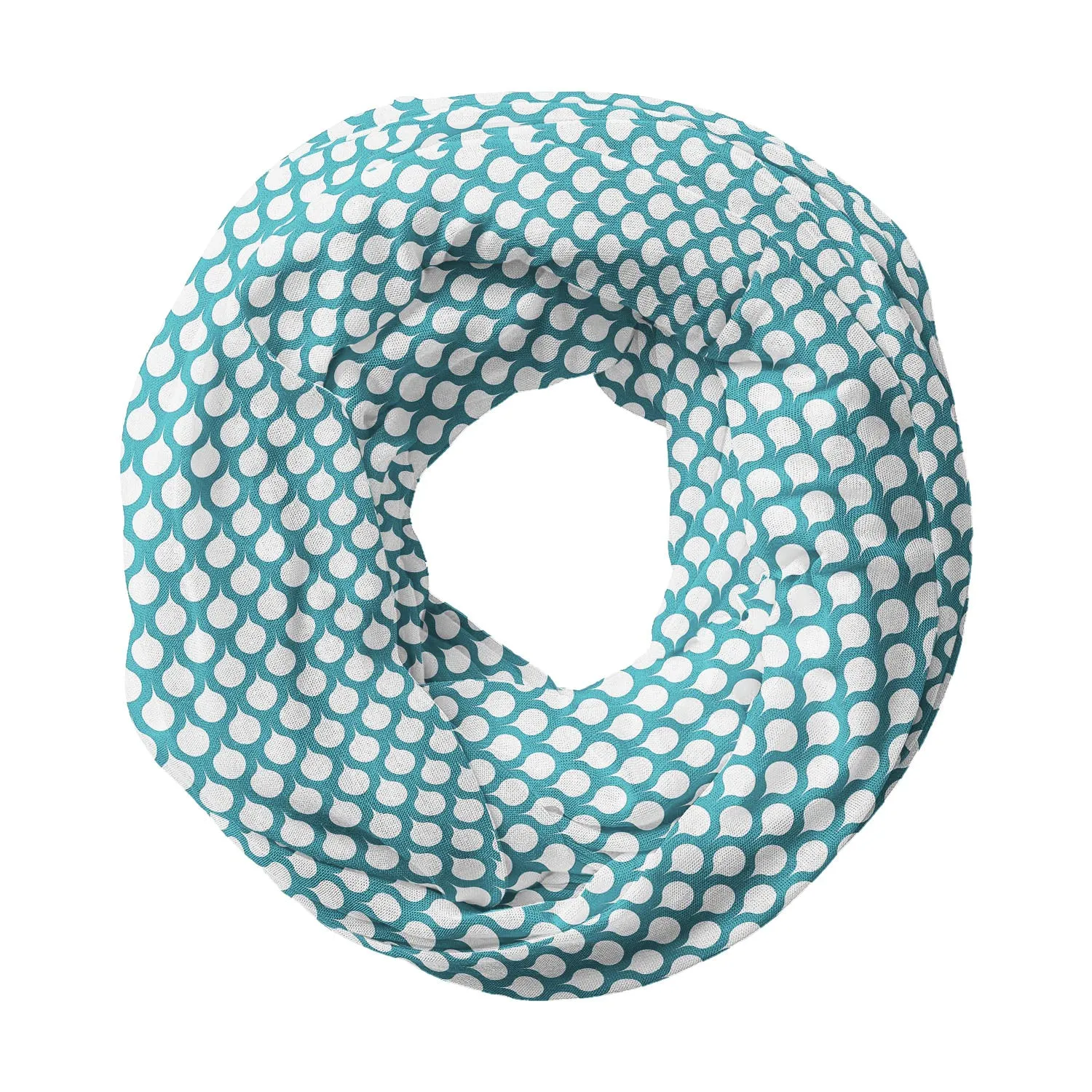 Abstract Ornament Printed Wraparound Infinity Loop Scarf | Girls & Women | Soft Poly Fabric