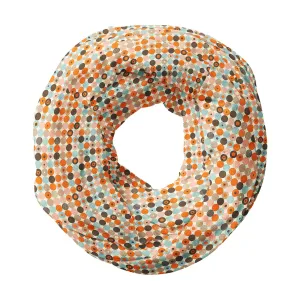 Abstract Retro Printed Wraparound Infinity Loop Scarf | Girls & Women | Soft Poly Fabric