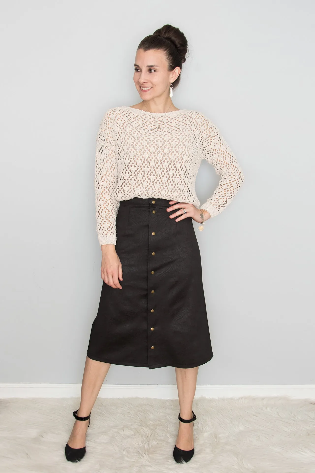 Adult Button A-line Skirt Pattern