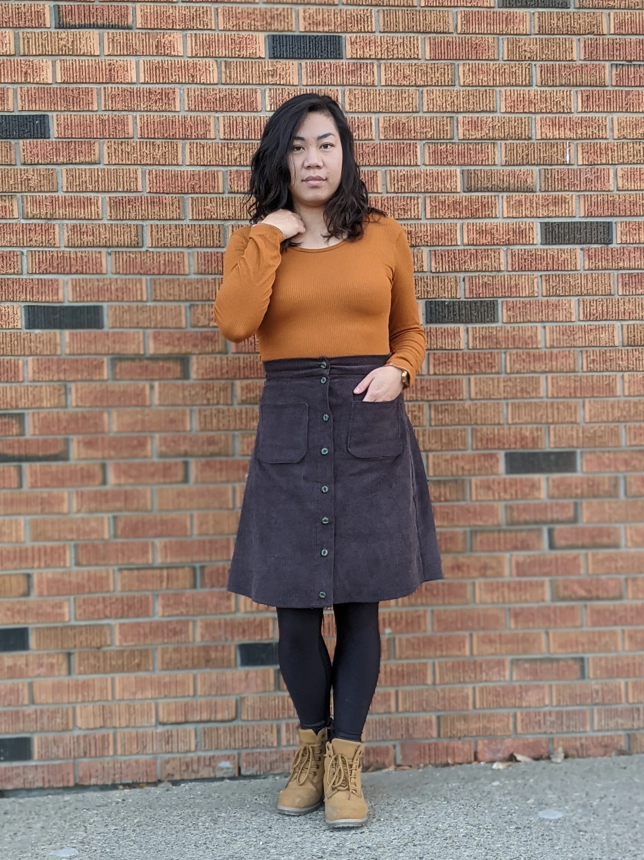 Adult Button A-line Skirt Pattern