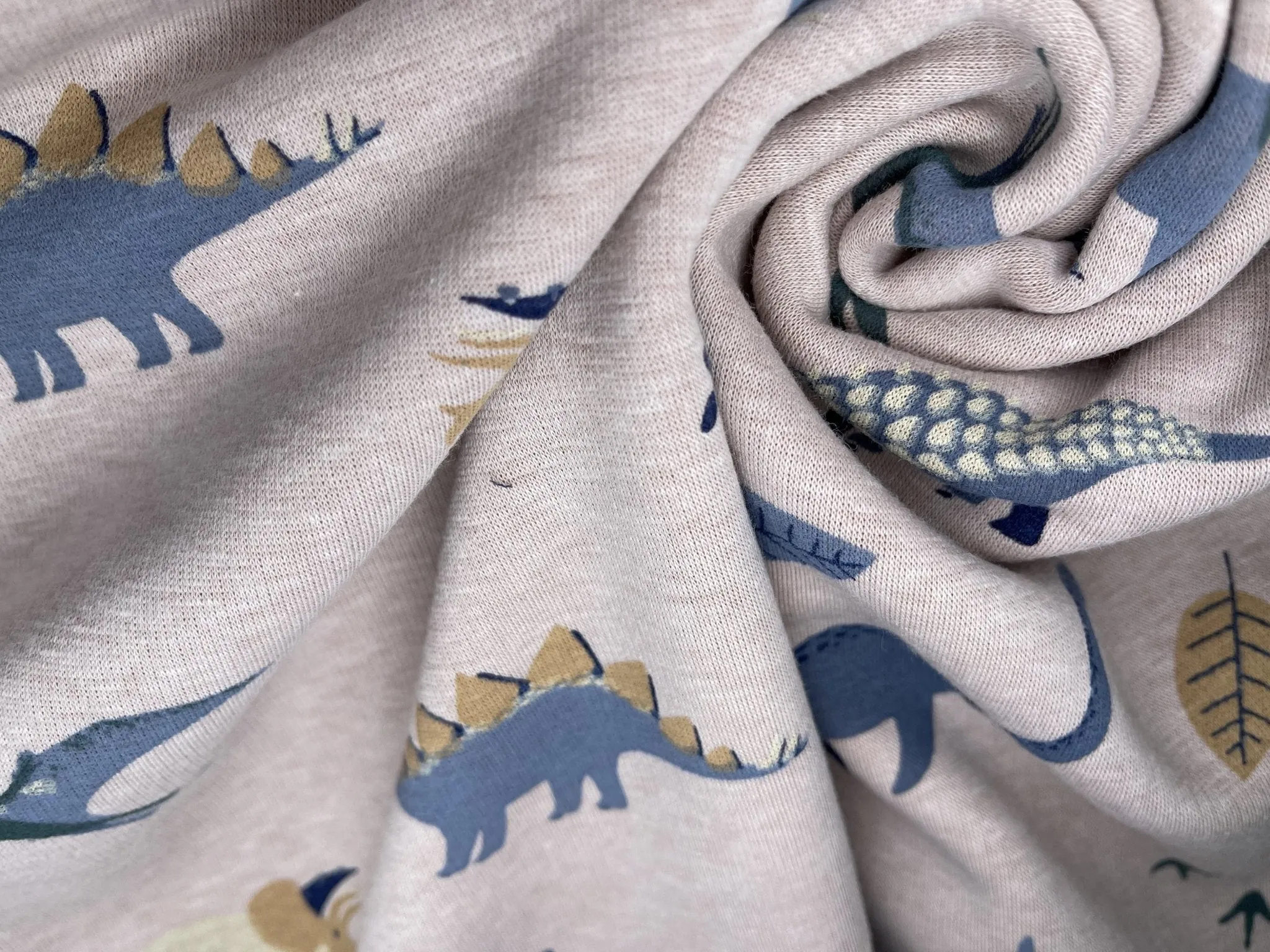 Alpine Fleece Dinosaur Print  Fabric