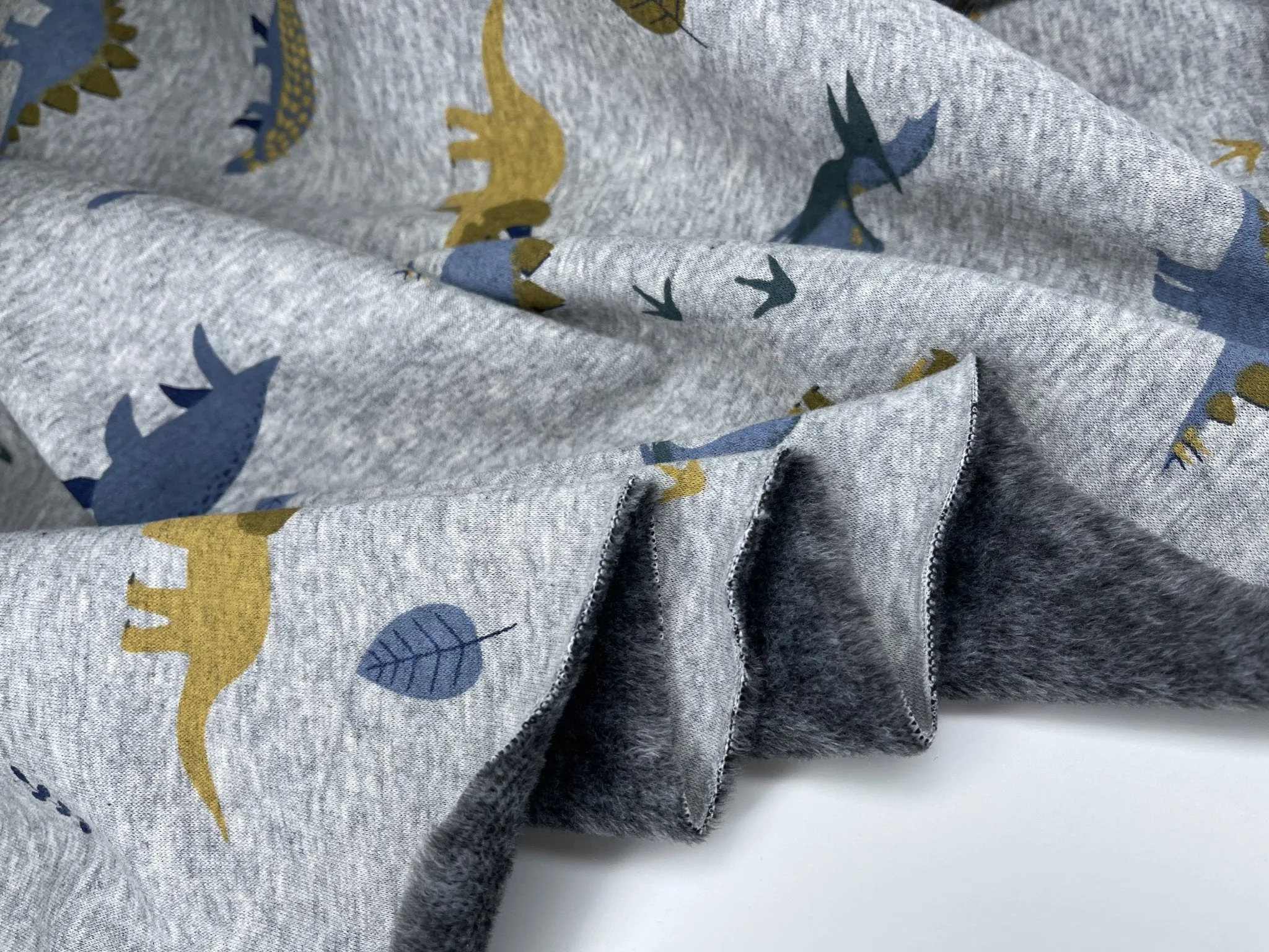 Alpine Fleece Dinosaur Print  Fabric