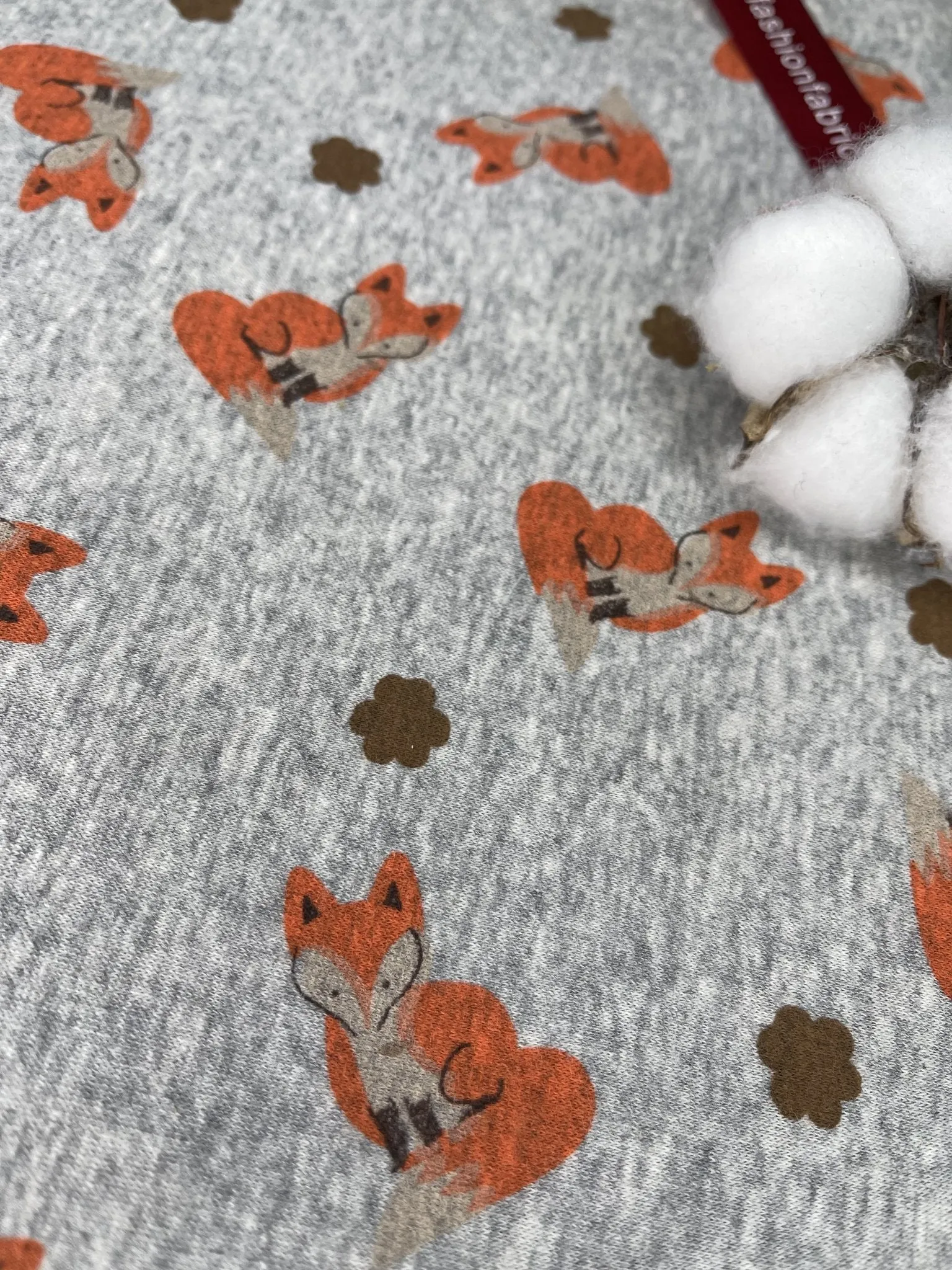 Alpine Fleece Fox Print  Fabric