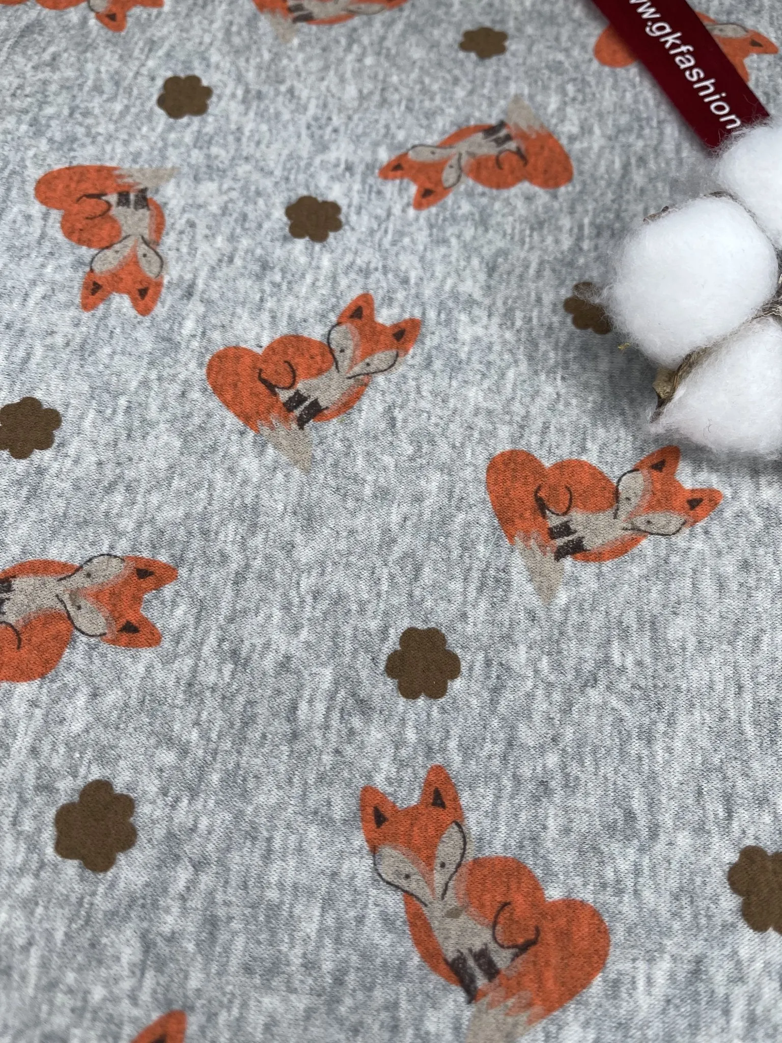 Alpine Fleece Fox Print  Fabric