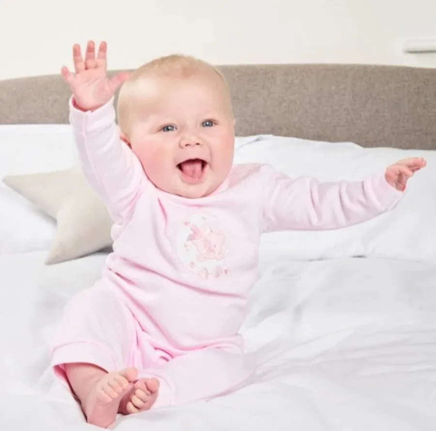 Baby Girl Pyjamas - Pink Top and Trousers