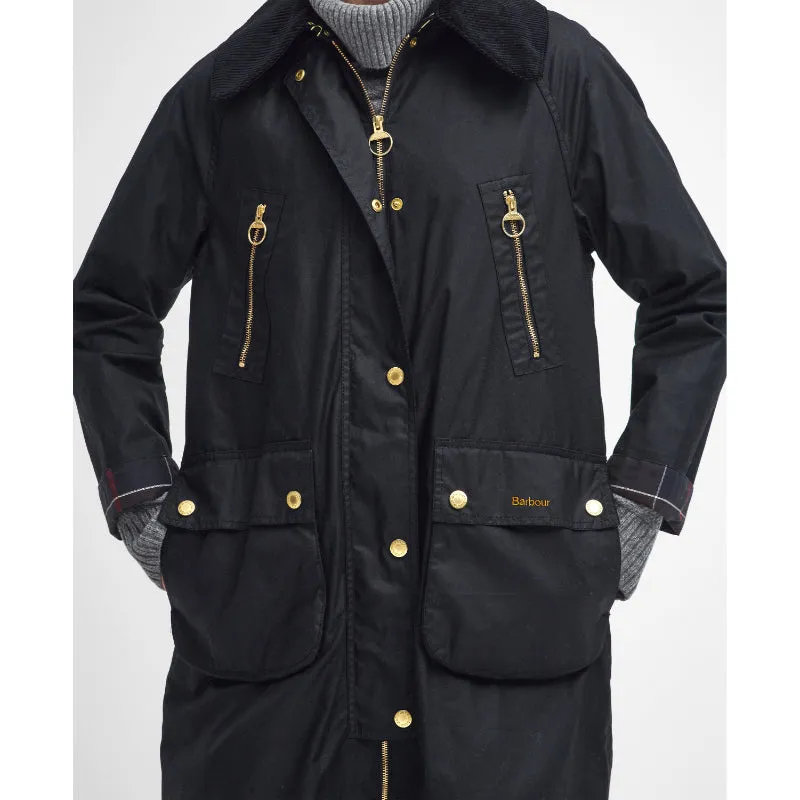 Barbour Ebberston Wax Ladies Jacket - Black/Classic