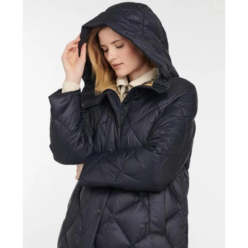 Barbour Sandyford Ladies Quilted Coat - Dark Navy/Dress