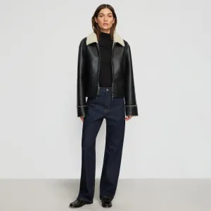 Bonnie Shearling-Collar Coat