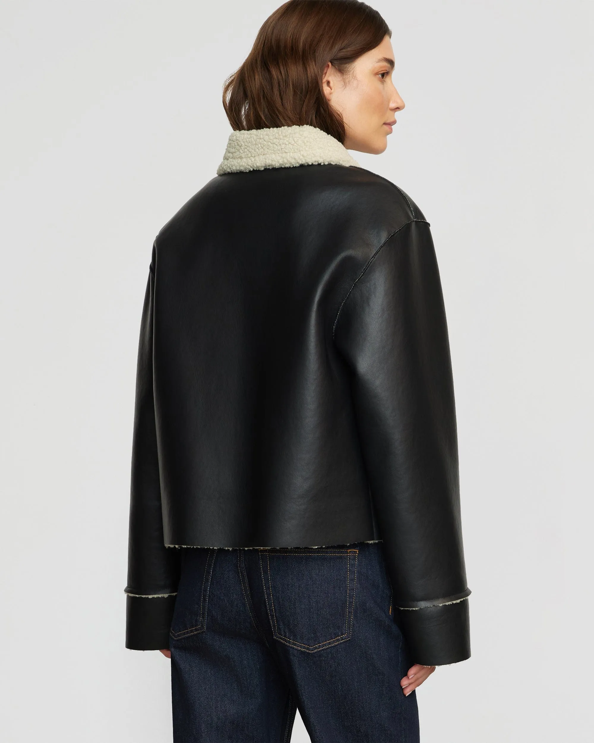 Bonnie Shearling-Collar Coat