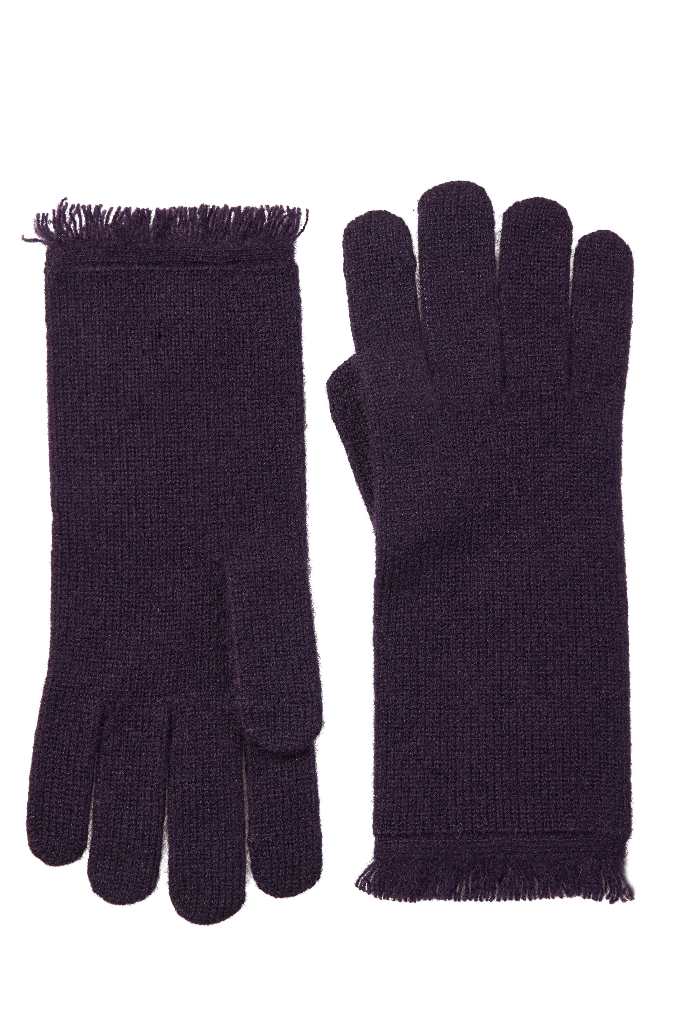 CASHMERE GLOVES WITH FRINGE