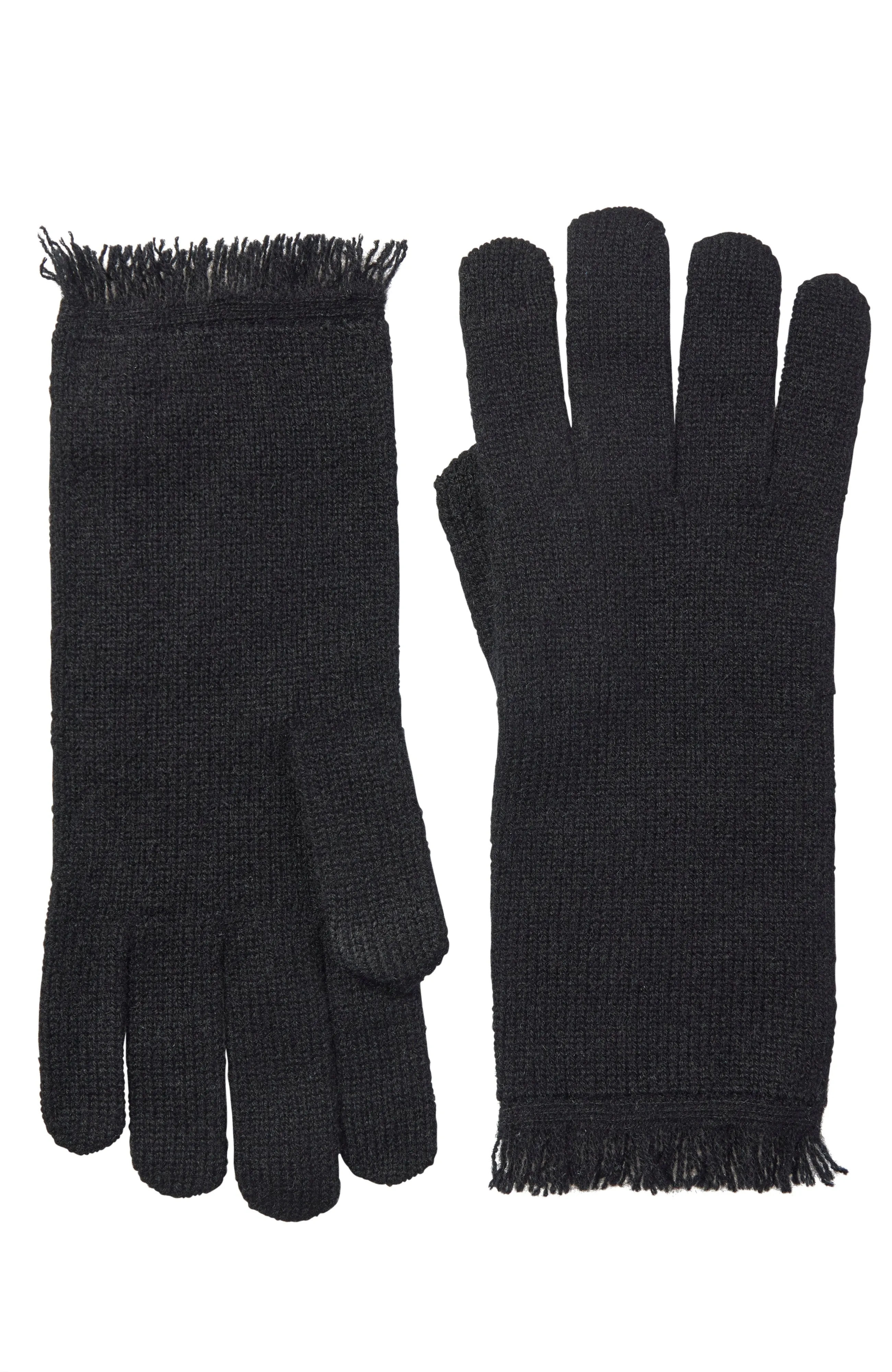 CASHMERE GLOVES WITH FRINGE