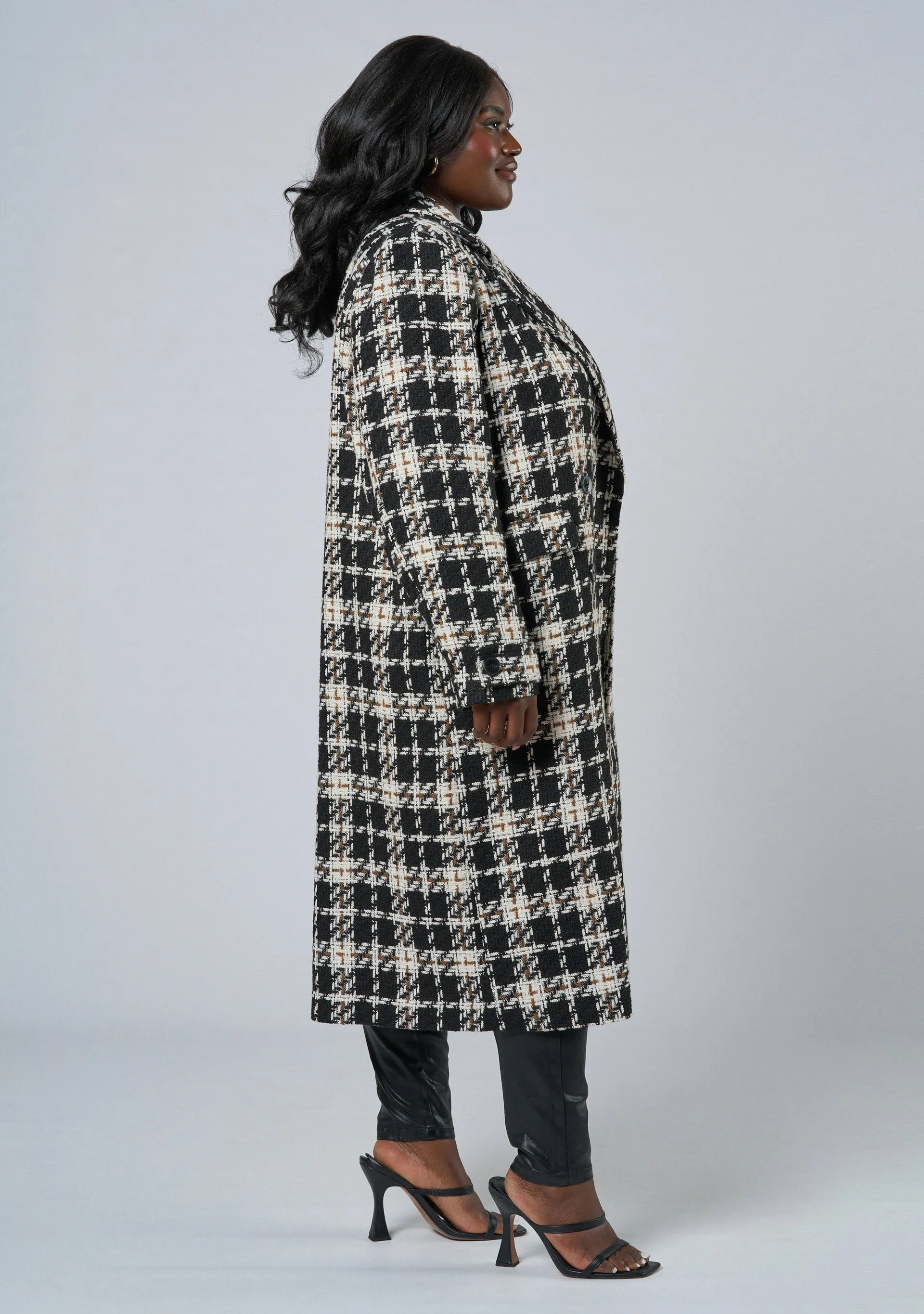 Cecilia Check Longline Coat