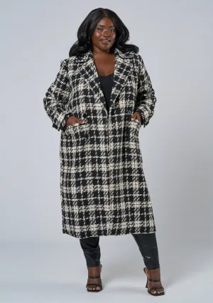 Cecilia Check Longline Coat