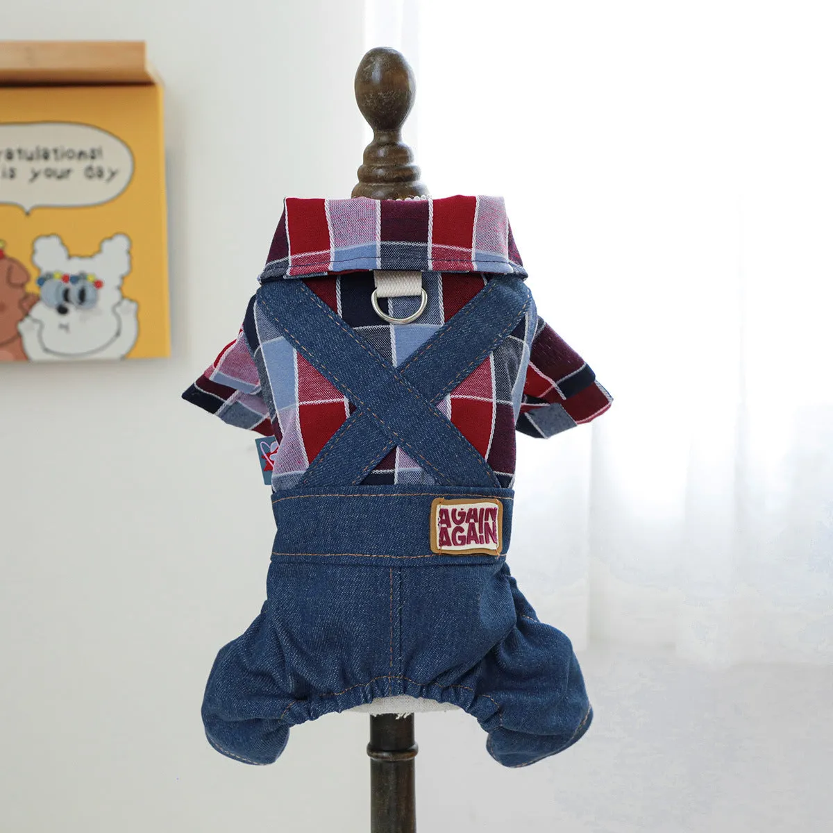 Dog Clothes | Autumn and Winter Corduroy Good Friends Overalls | Pet Clothing Collection