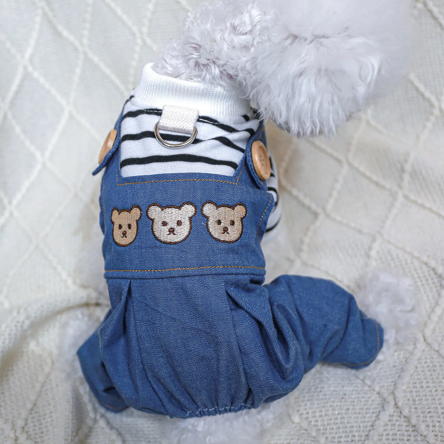 Dog Clothes | Autumn and Winter Corduroy Good Friends Overalls | Pet Clothing Collection