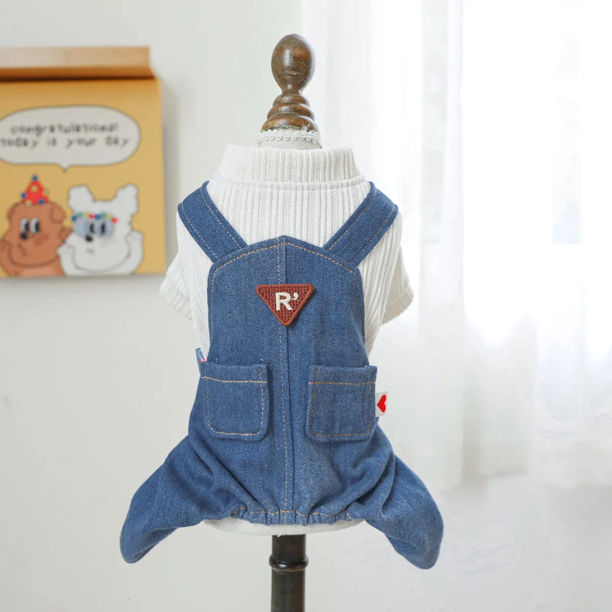 Dog Clothes | Autumn and Winter Corduroy Good Friends Overalls | Pet Clothing Collection