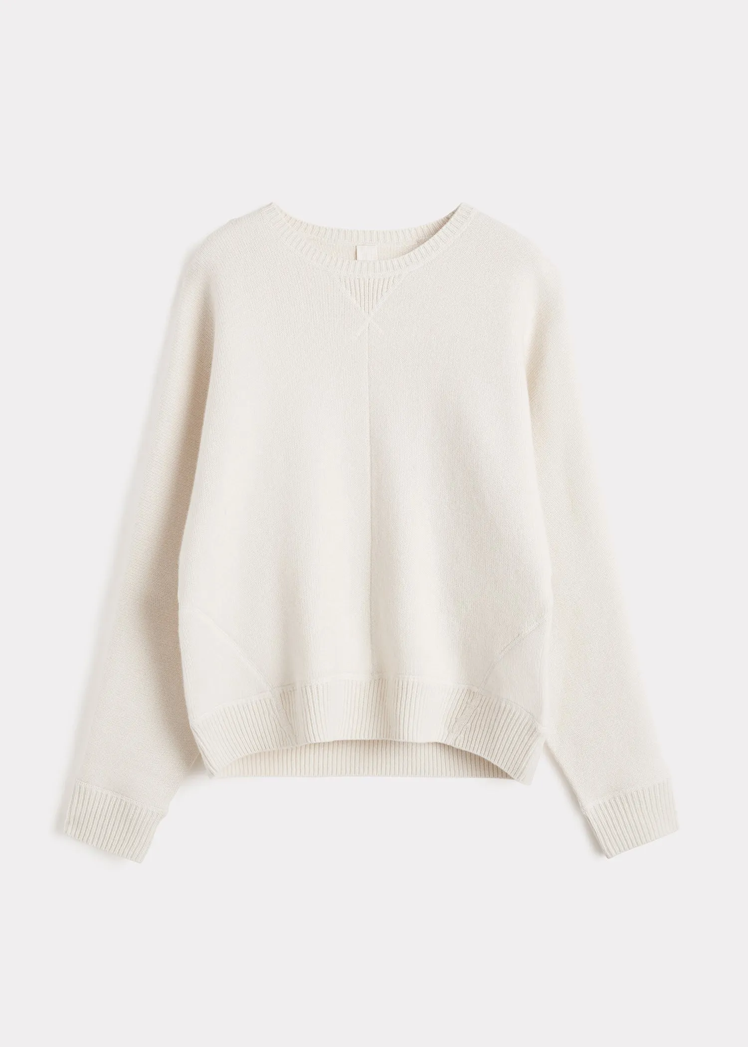 Double cashmere pullover macadamia