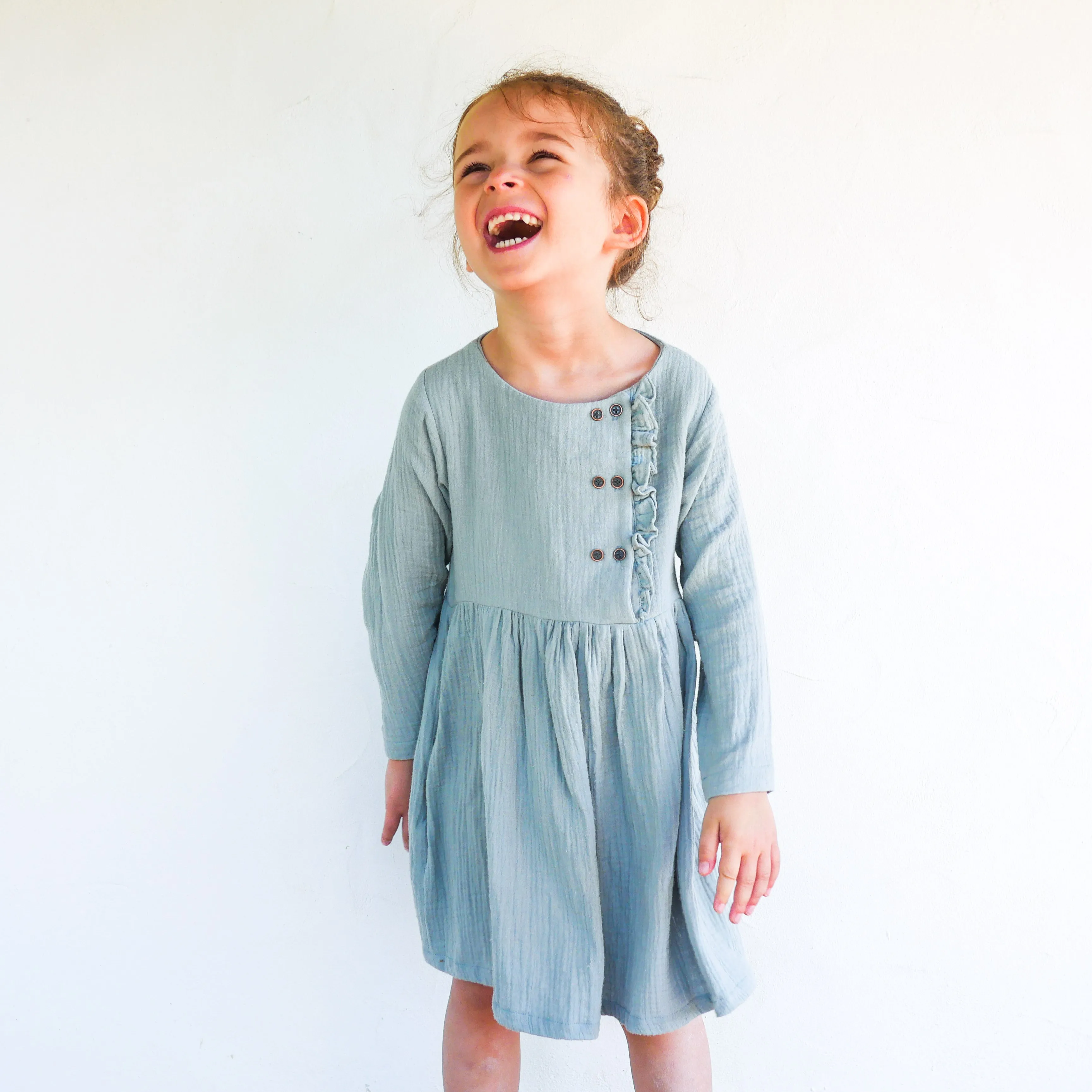 Duo for woman and kid ELONA blouse and dress - paper sewing pattern