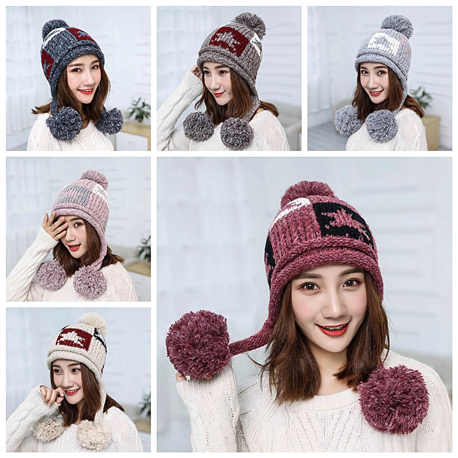 Earflap Knitted Beanies