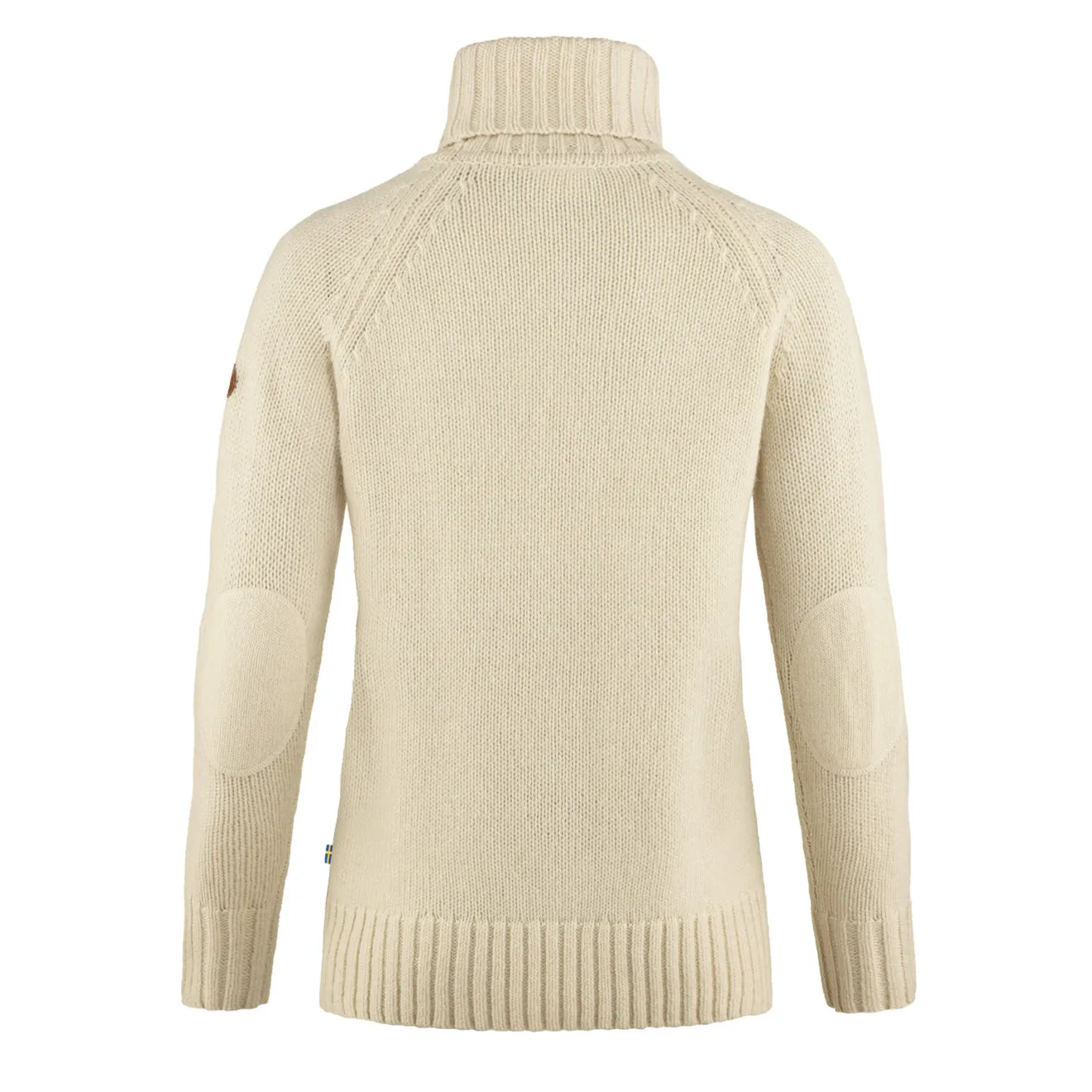 Fjallraven Womens Ovik Cable Knit Roller Neck Chalk White