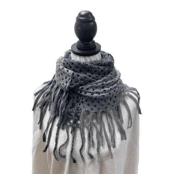 Fringe Flair Crochet Loop Infinity Scarf