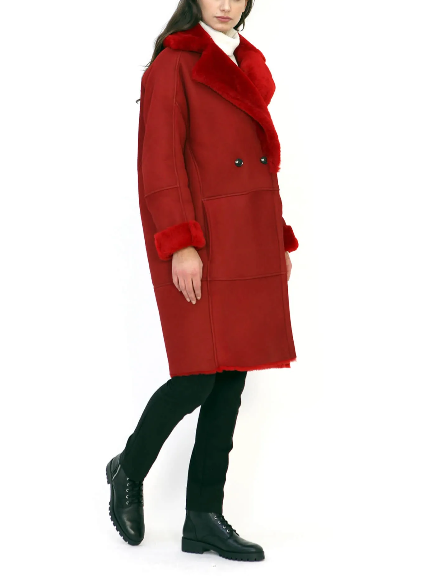 Gaia Italian Merino Shearling Sheepskin Coat