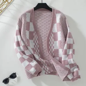 Grandpa Cardigans on Checkerboard Pattern