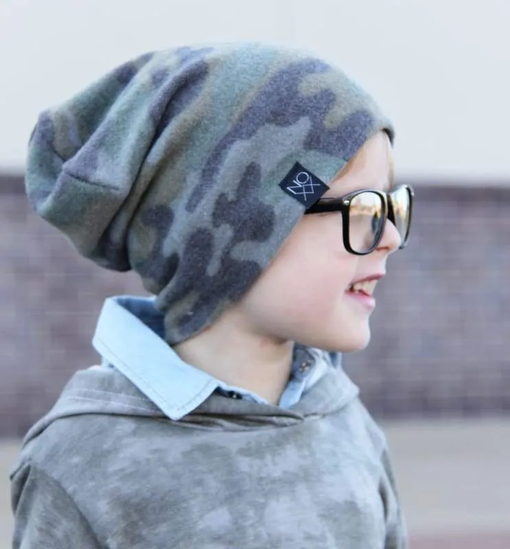 Green Camo | Cozy Sweater Knit Beanie