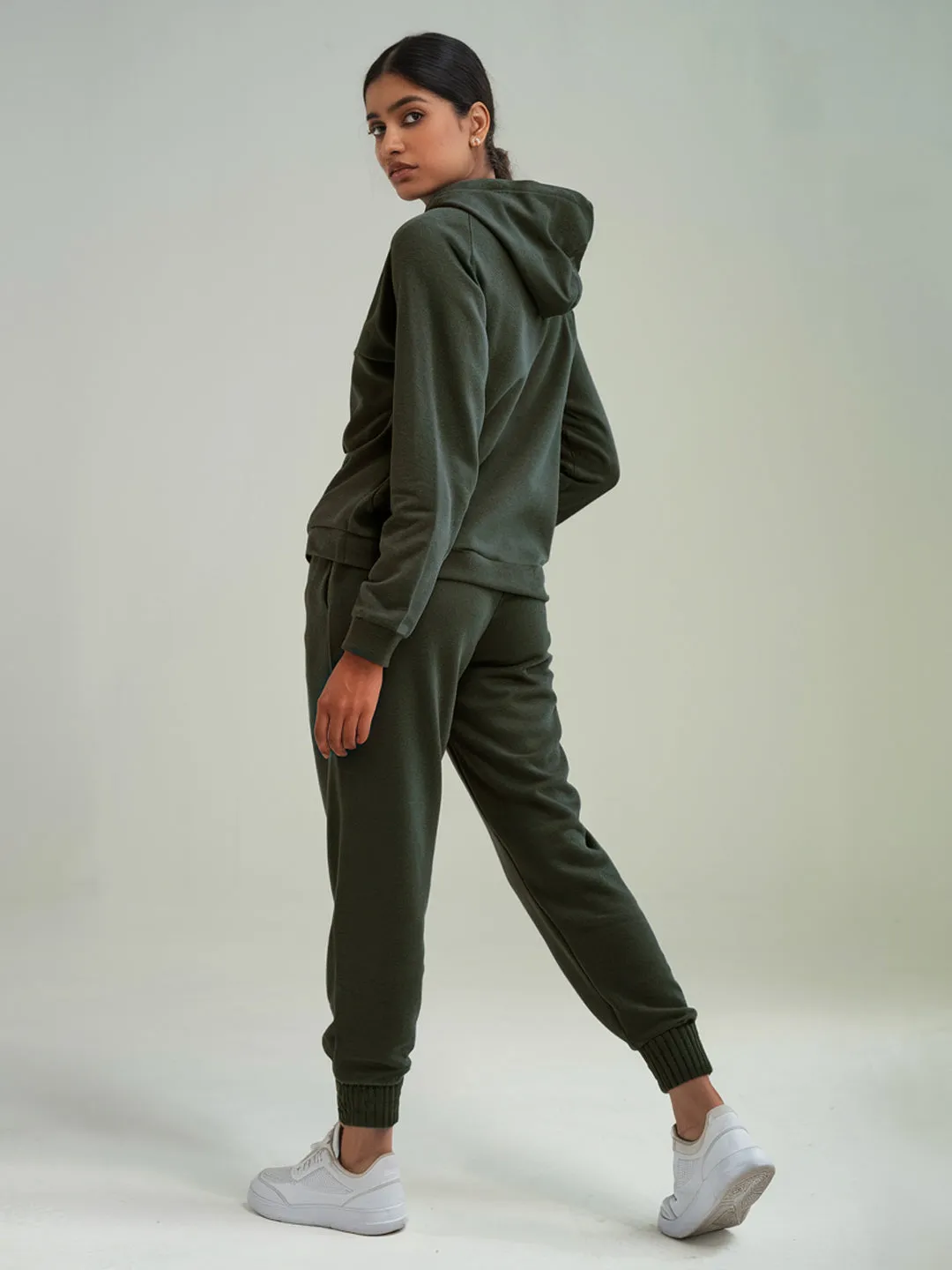 Green Thermal Co-ord Set (Hoodie and Jogger Combo)