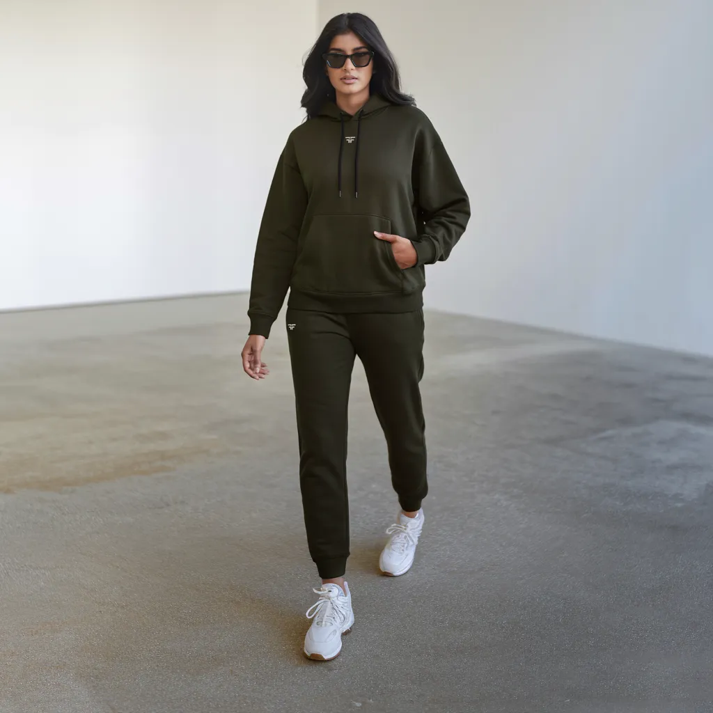 Green Thermal Co-ord Set (Hoodie and Jogger Combo)