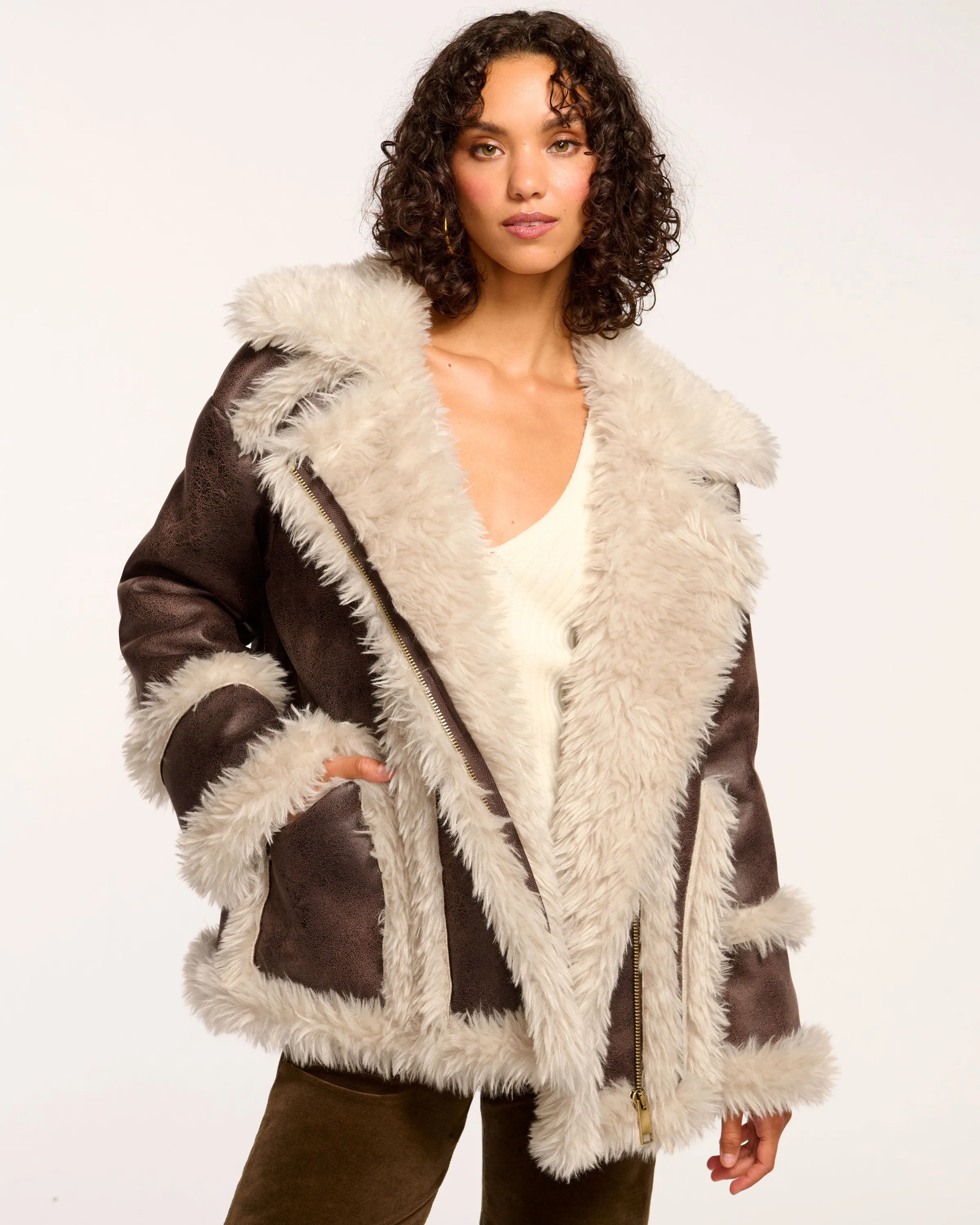 Hal Faux Shearling Coat