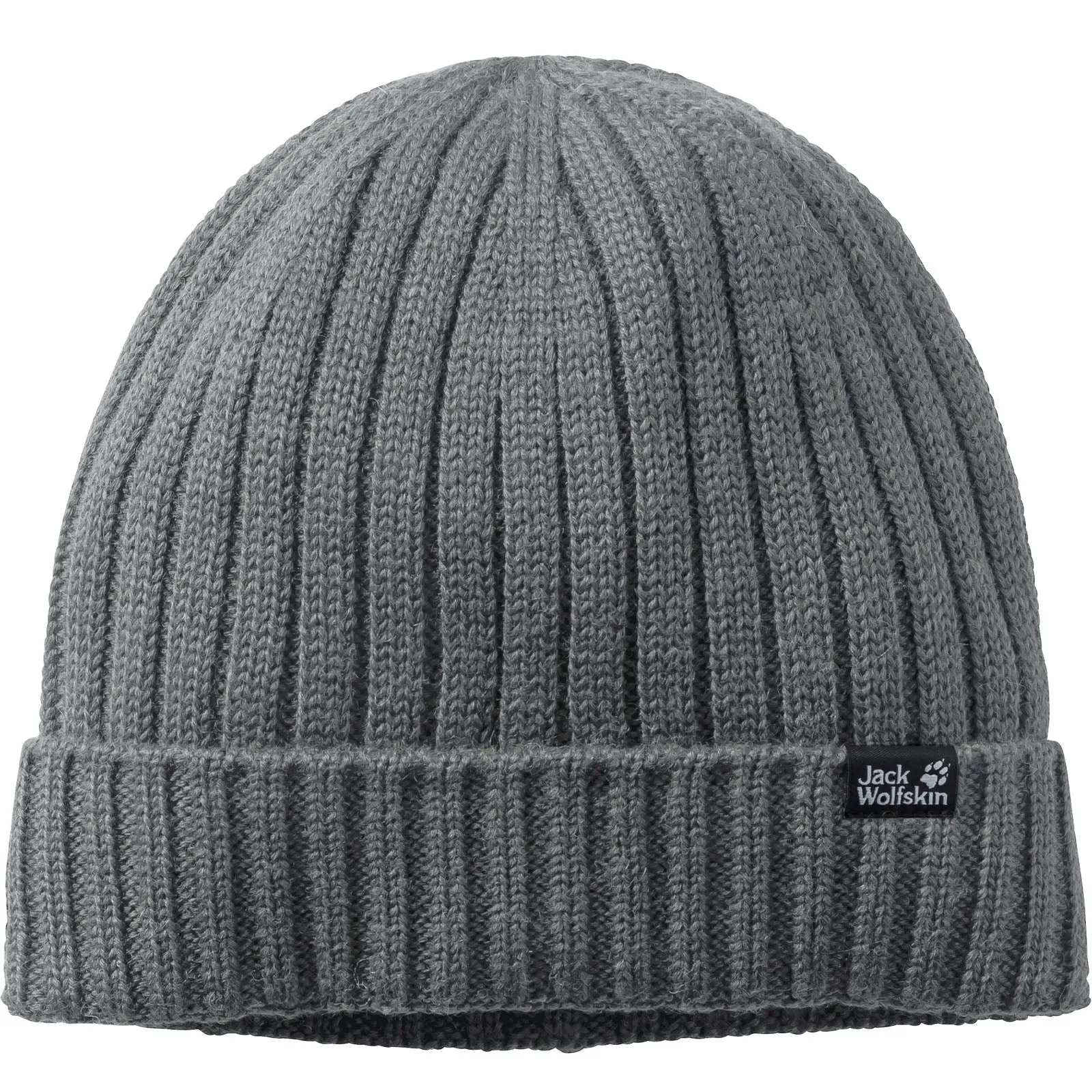 Jack Wolfskin Unisex Stormlock Windproof Fleece Lined Beanie Hat - Grey Heather