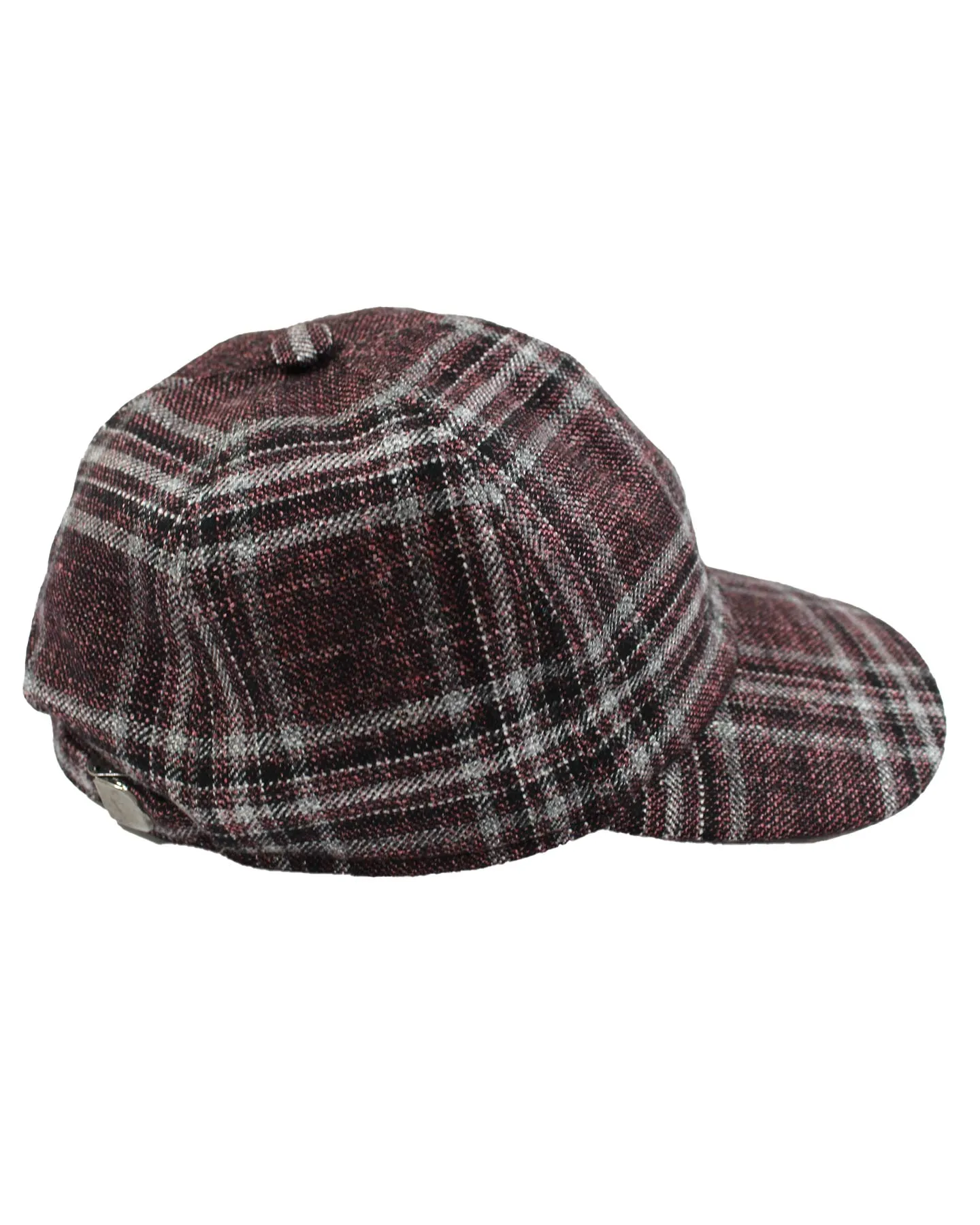 Kiton Baseball Cap Brown Gray Plaid - Men Fashion Hat SALE