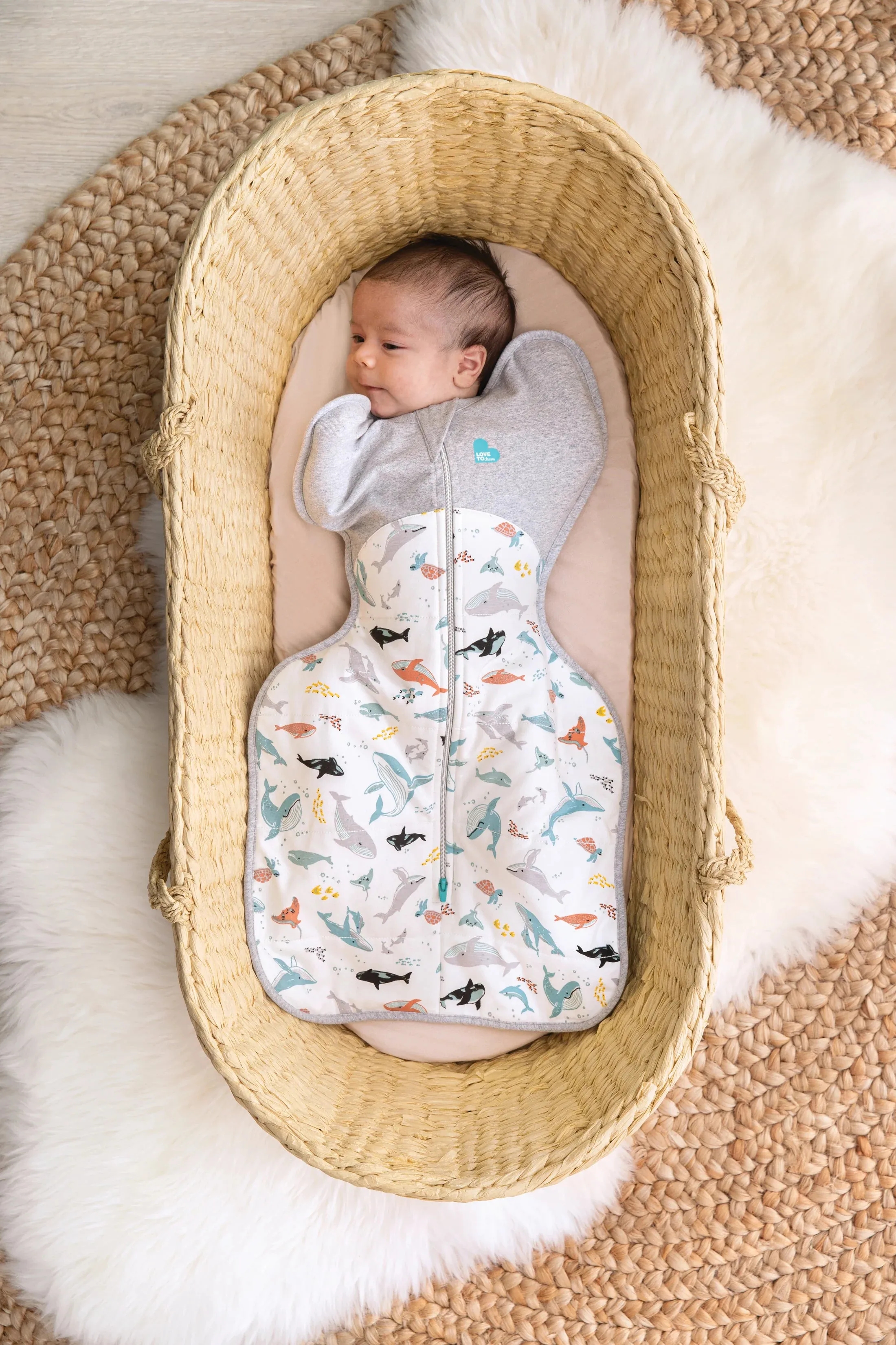 Love To Dream Swaddle Up Warm 2.5 TOG - White Whales