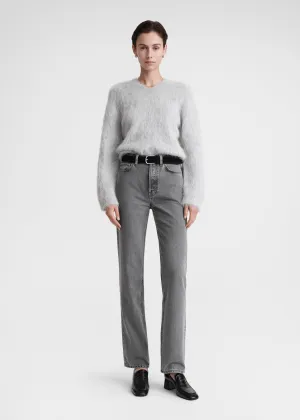 Petite alpaca-blend knit light grey melange