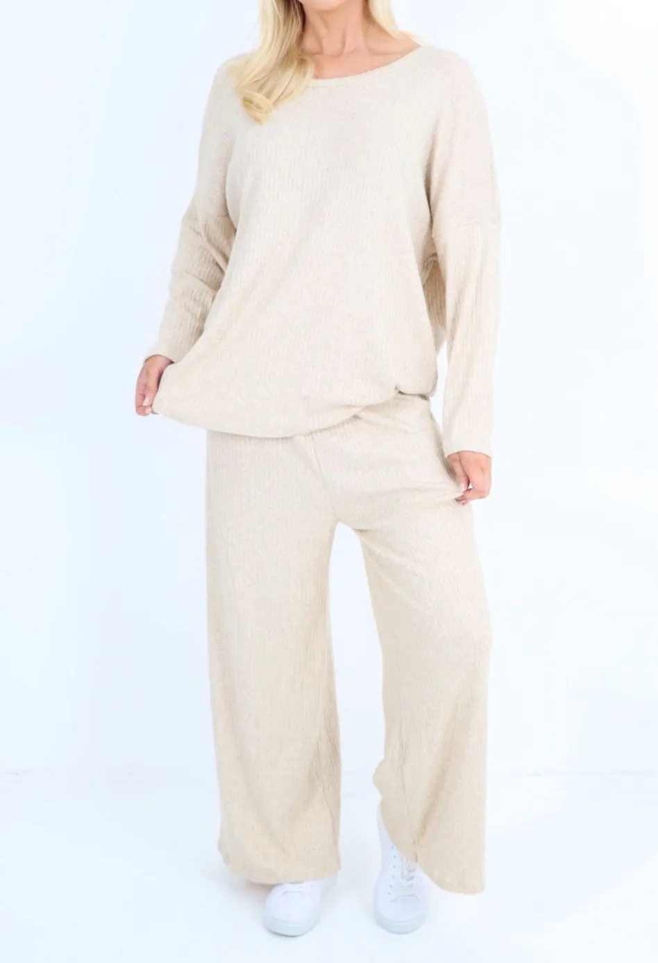 Plain Knitted Lounge Set (3 Colours)