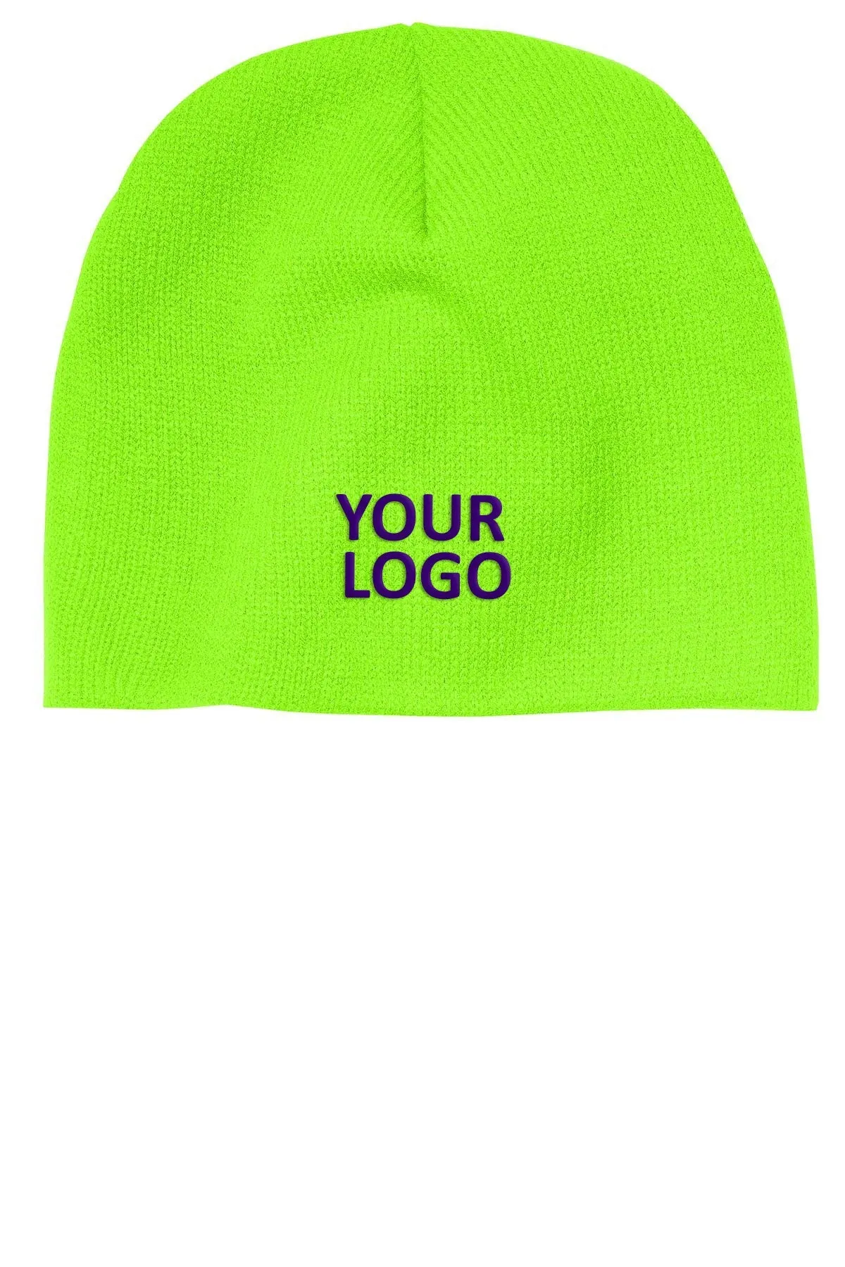 Port & Company Branded Beanies, Neon Green