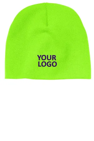 Port & Company Branded Beanies, Neon Green