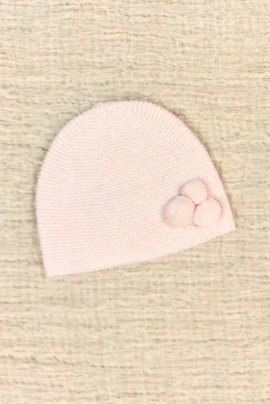 PREMIER TROUSSEAU FILLE BONNET2 - ROSE PALE