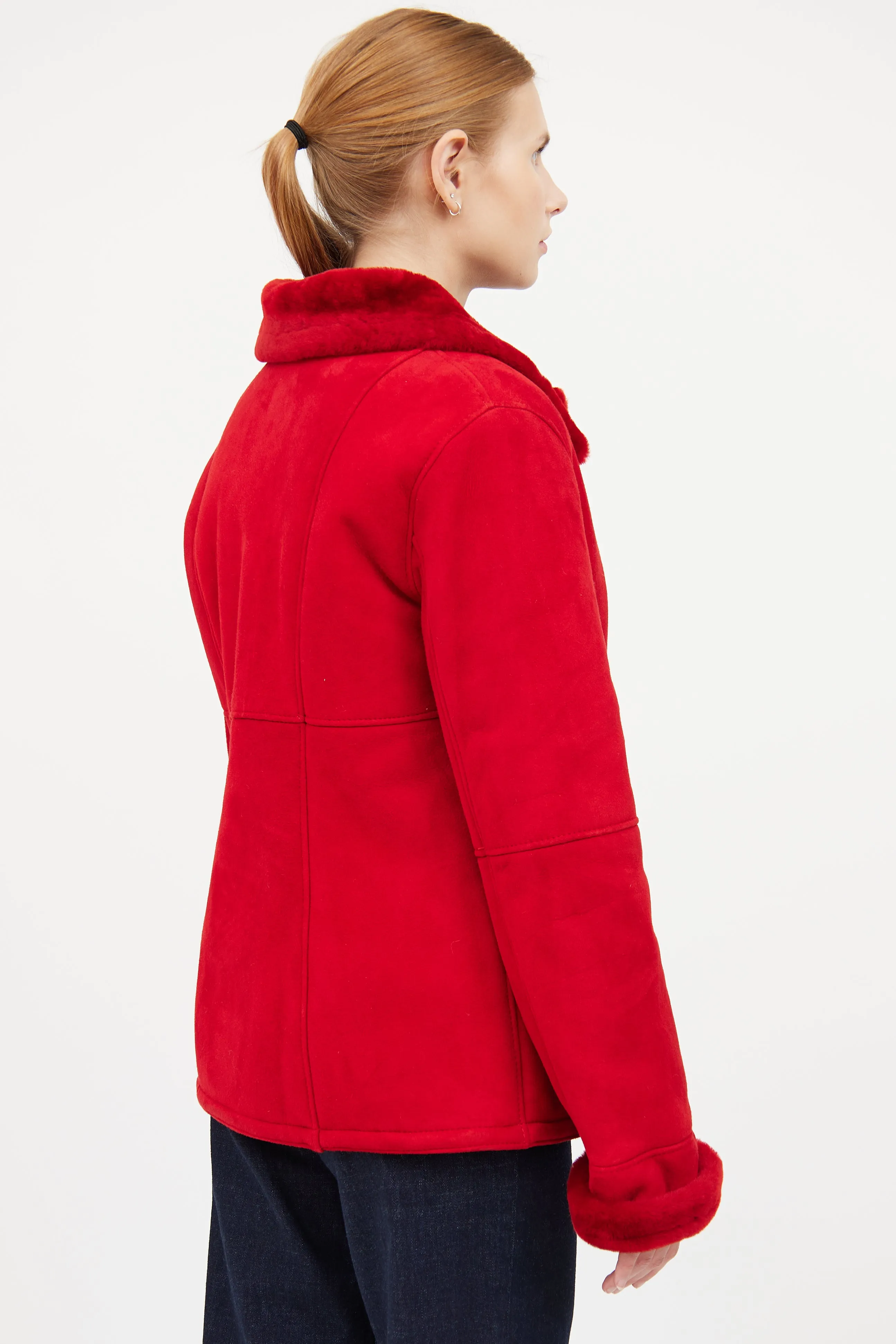 Red Shearling Coat