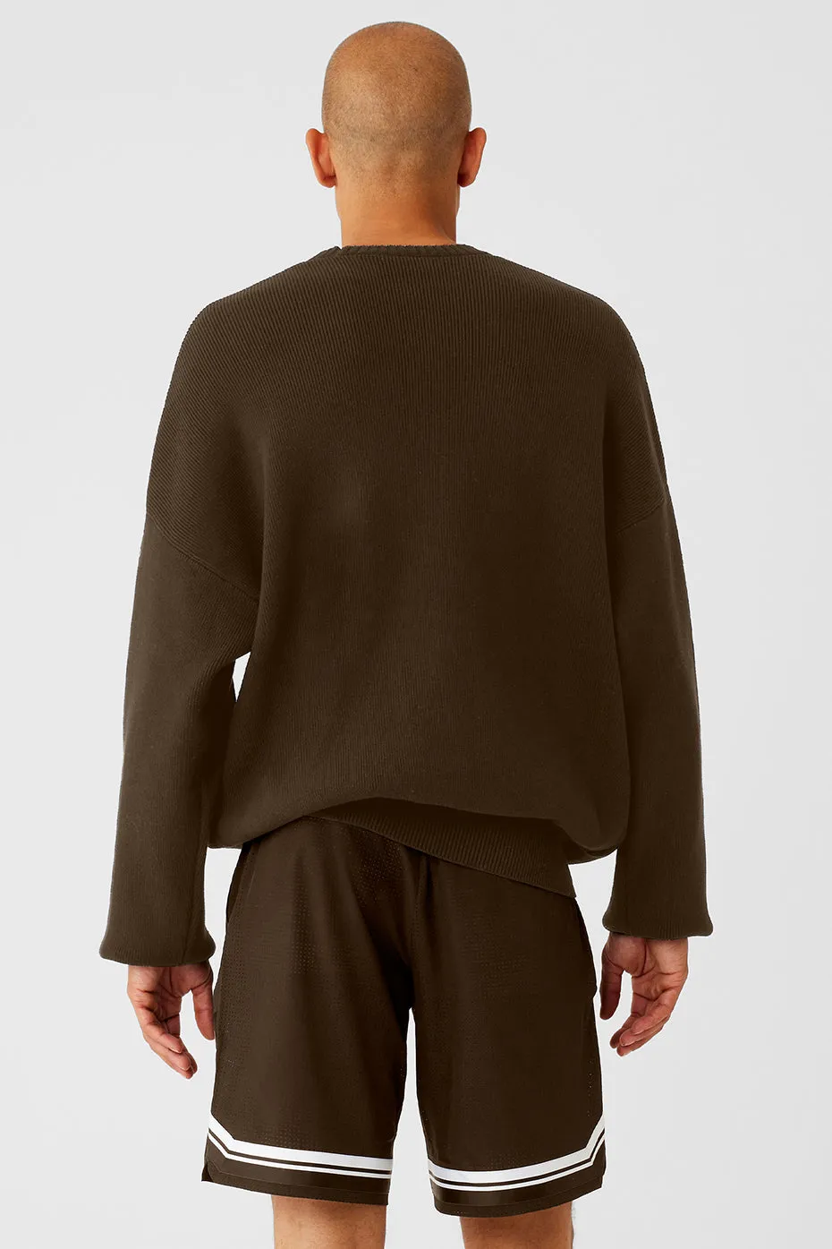 Scholar Crew Neck Sweater - Espresso