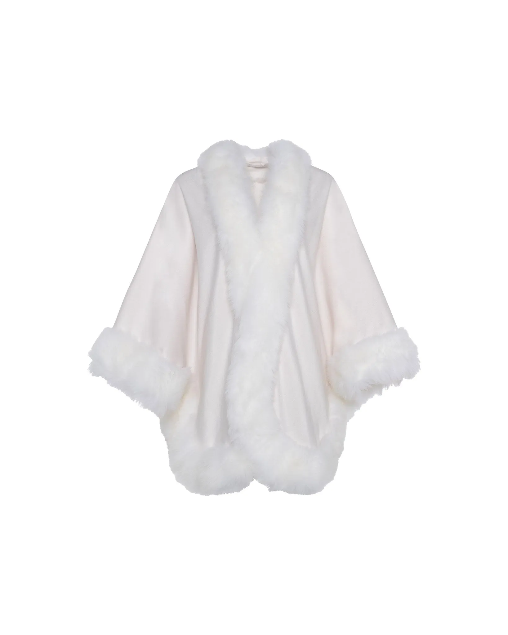 Select Cashmere Cape with Toscana Shearling Lamb Trim