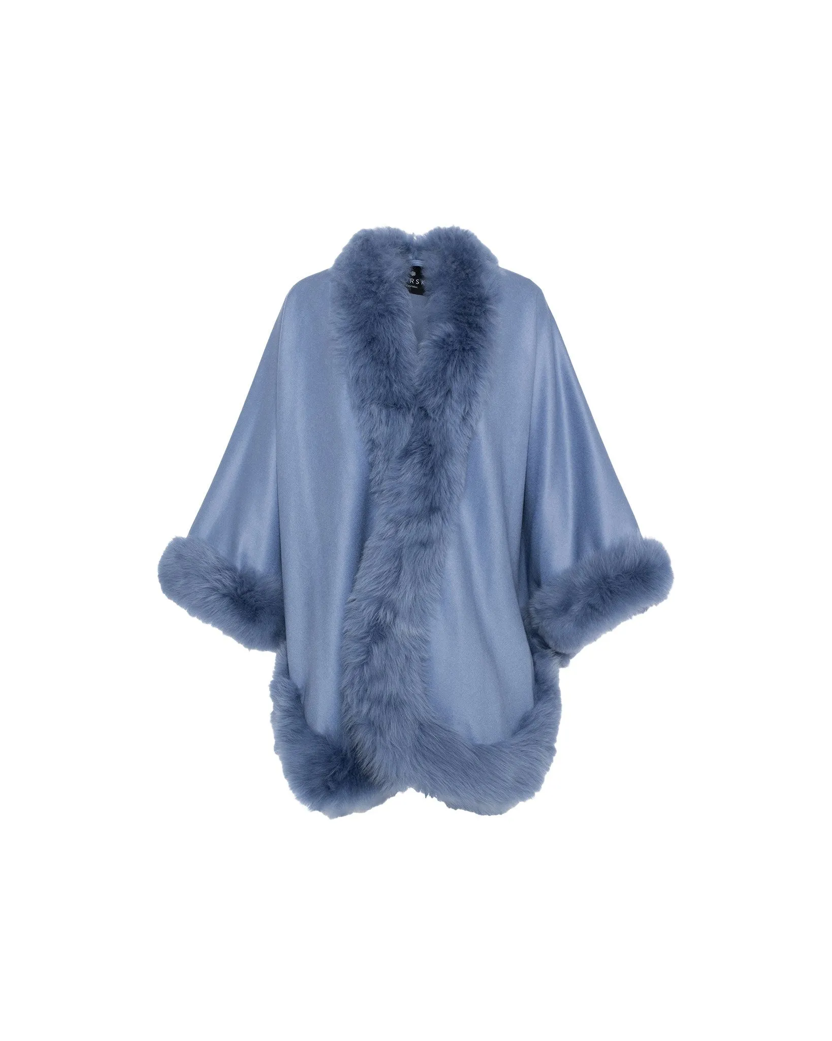 Select Cashmere Cape with Toscana Shearling Lamb Trim