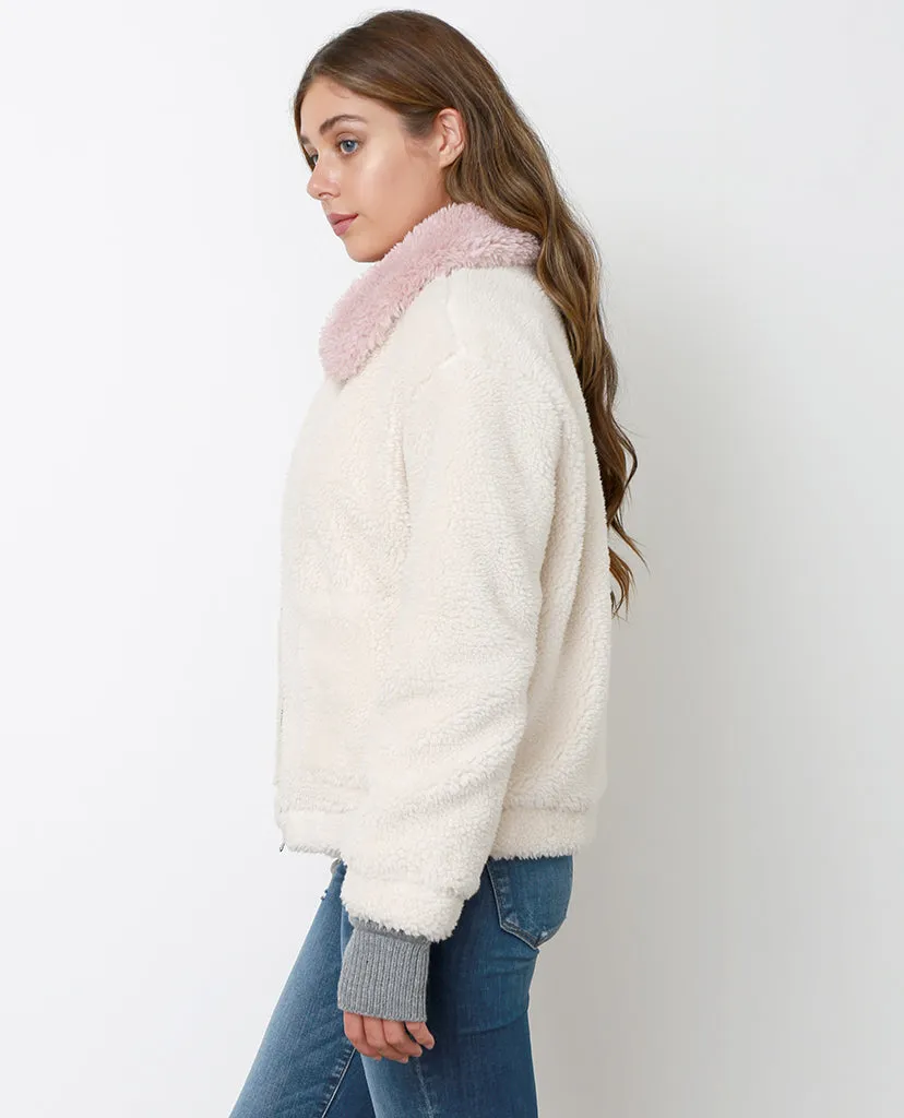 Snowbird Jacket - Ivory/Pink