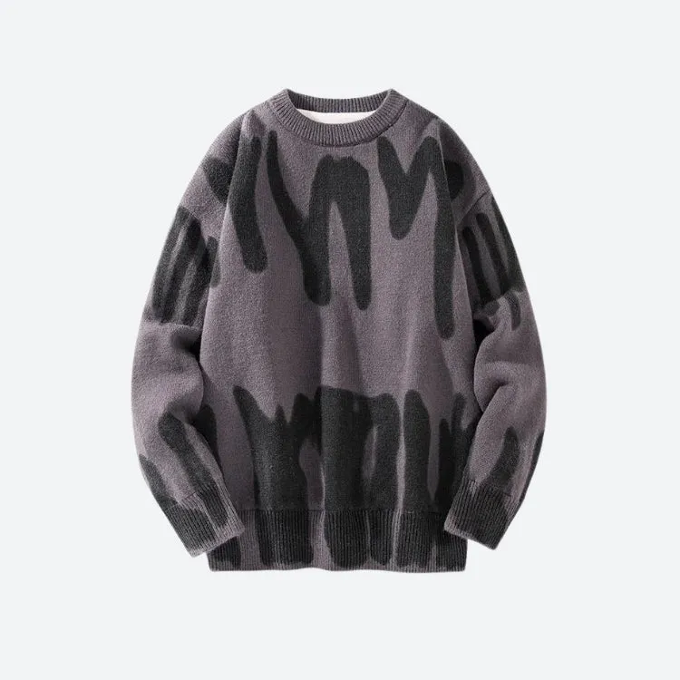 Spray Paint Soft Touch Knitted Sweater