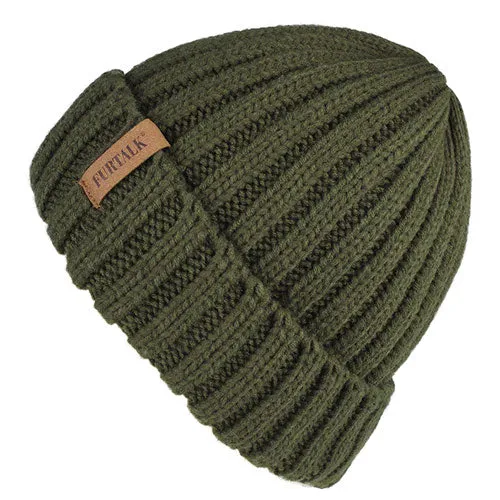 Warm Fleece Lining Casual Warm Knitted Winter Beanie