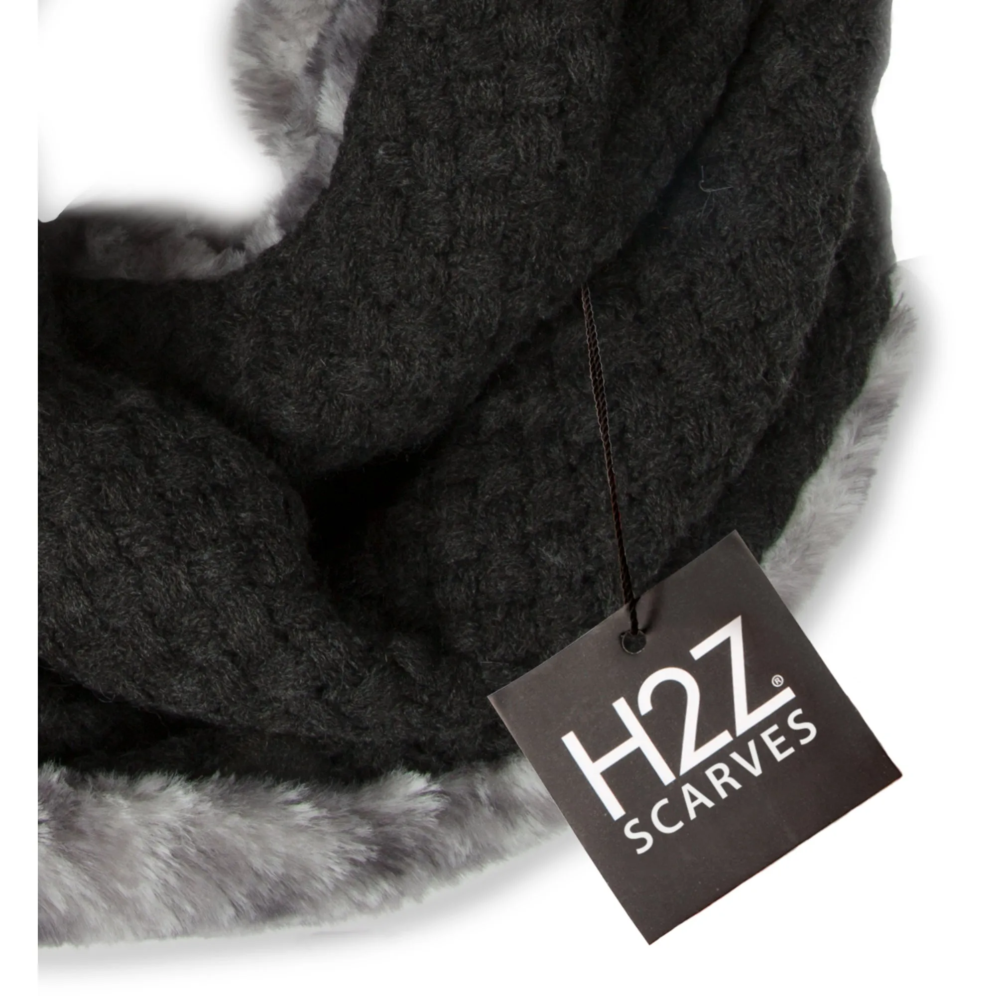 Warm Weave Knit & Faux Fur Infinity Scarf