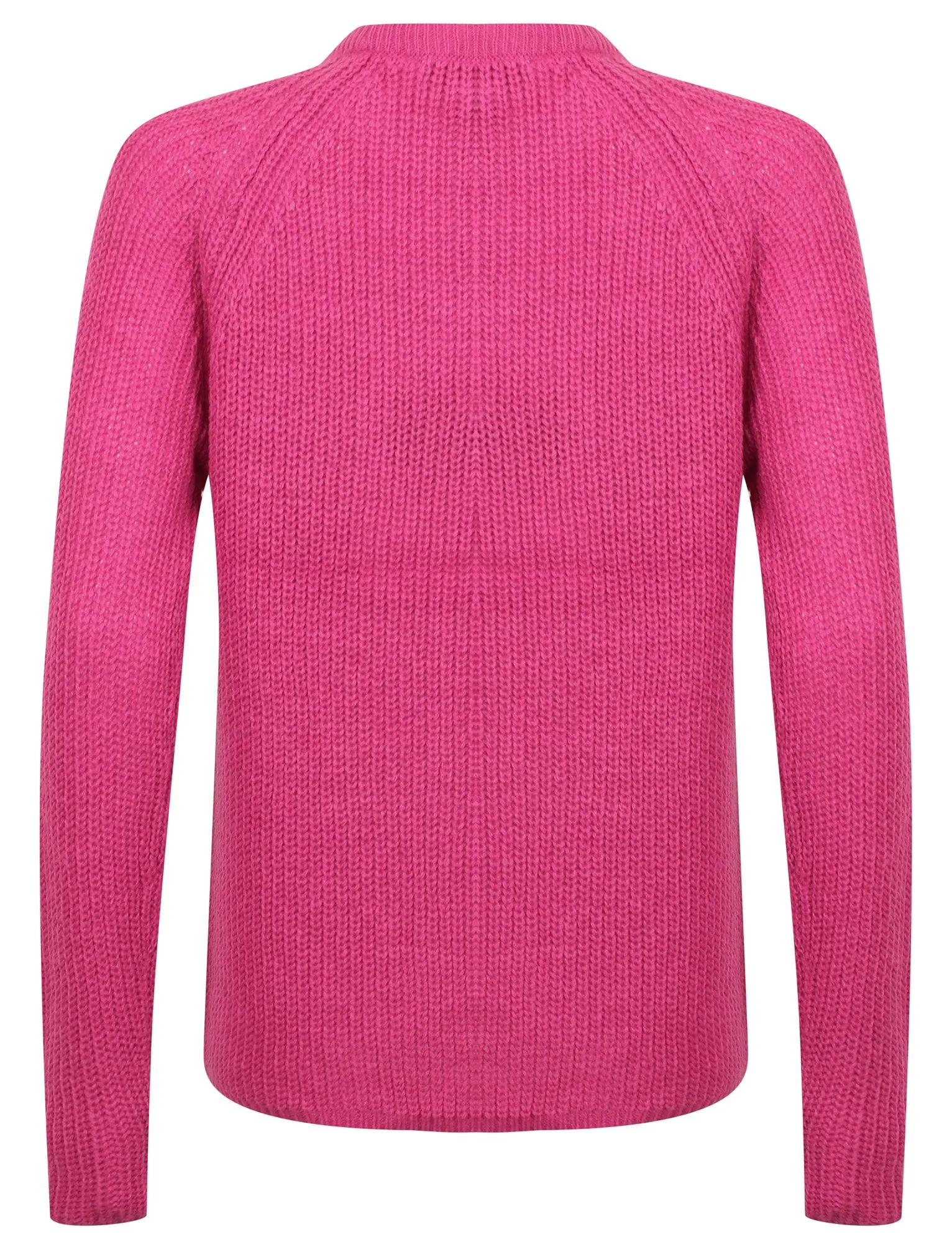 Willow Knitted Crew Neck Jumper In Rose Violet - Amara Reya